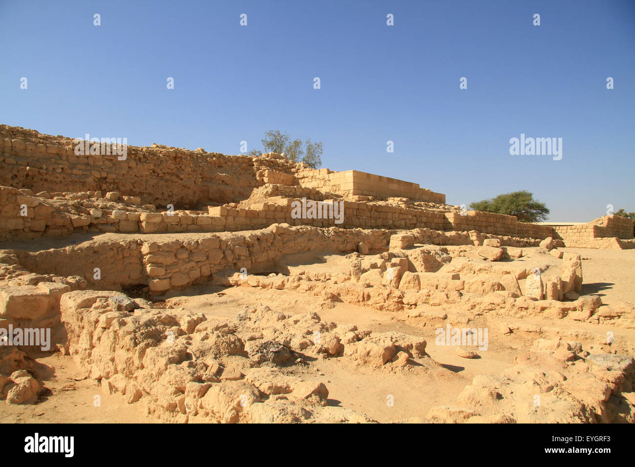 Israel, Arava, der Edomite Tempel in Ein Hatzeva, Website der biblischen Tamar Stockfoto