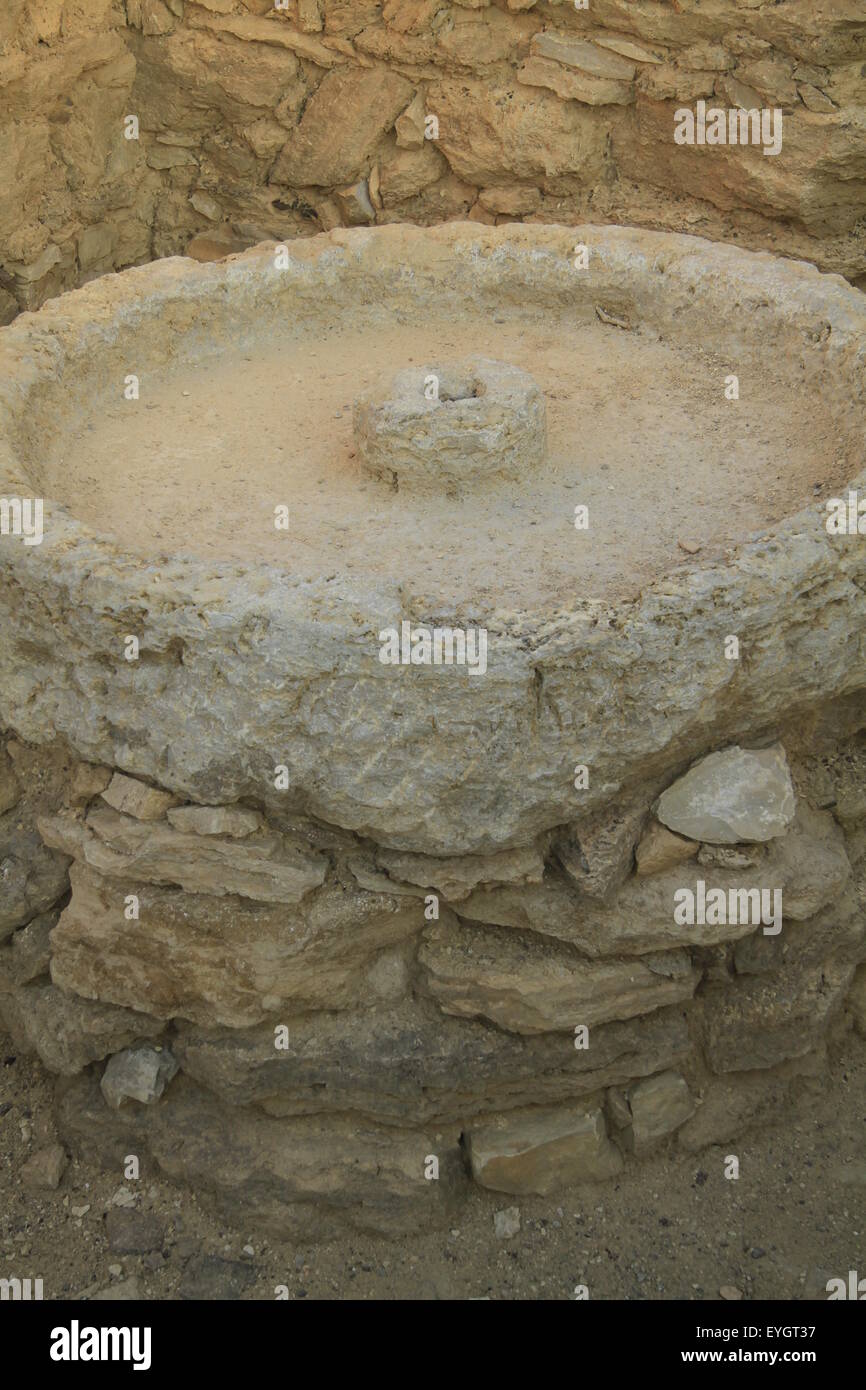 Israel, Arava, eine Ölmühle in der Festung in Moa Stockfoto