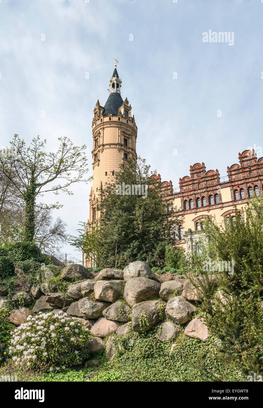 Schweriner Schloss, Mecklenburgisch-Westvorland, Deutschland Stockfoto