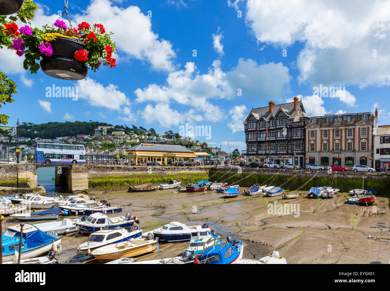 Der kleine Hafen in Dartmouth, South Hams, Devon, England, UK Stockfoto