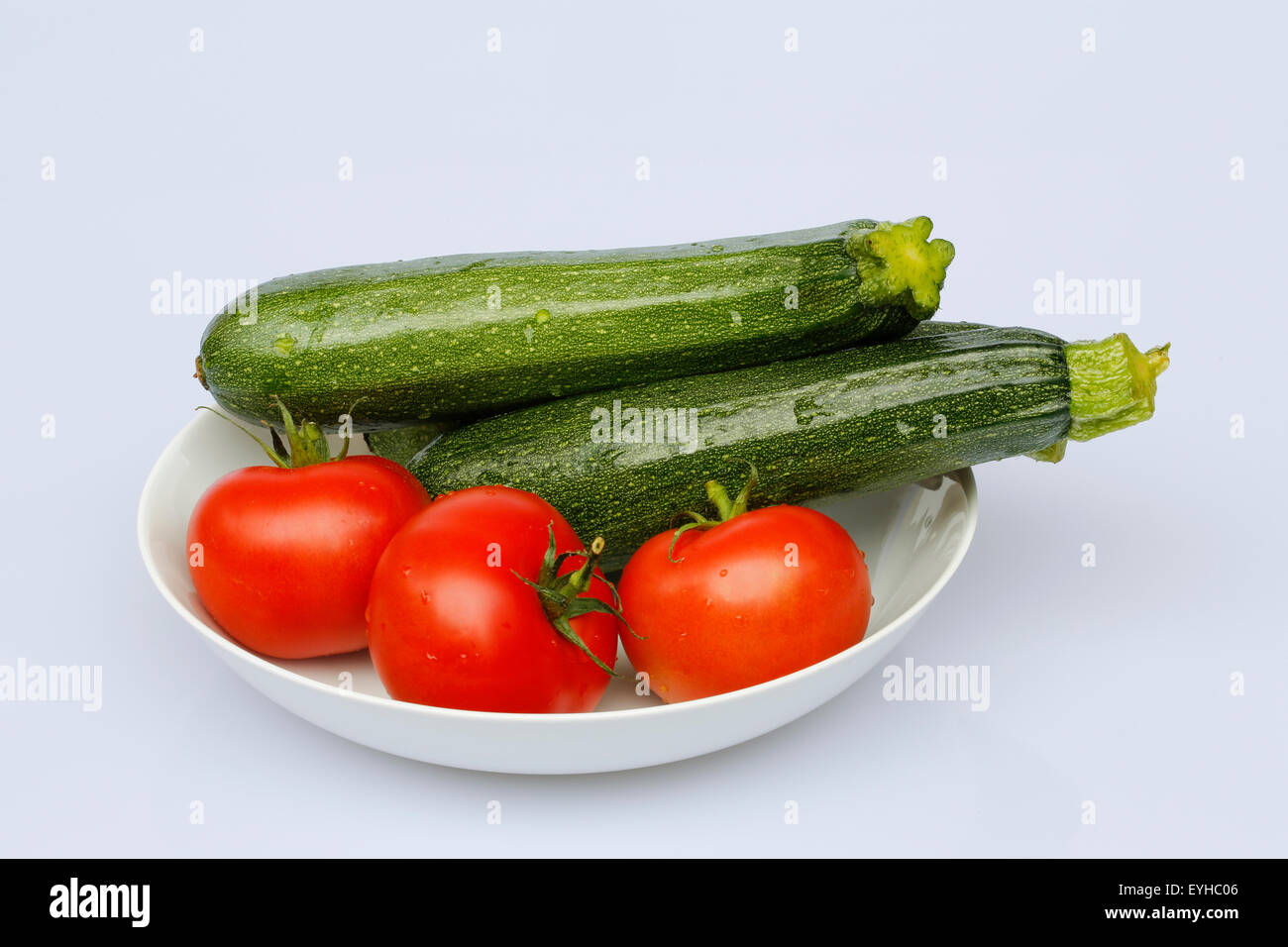 Tomaten und zucchini Stockfoto