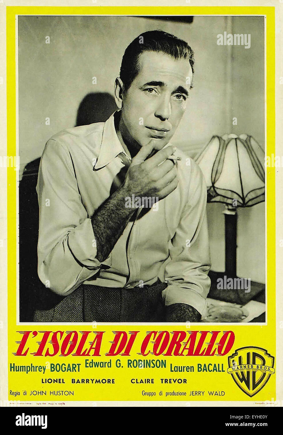 Key Largo - italienische Filmplakat - L'isola di Corallo Stockfoto