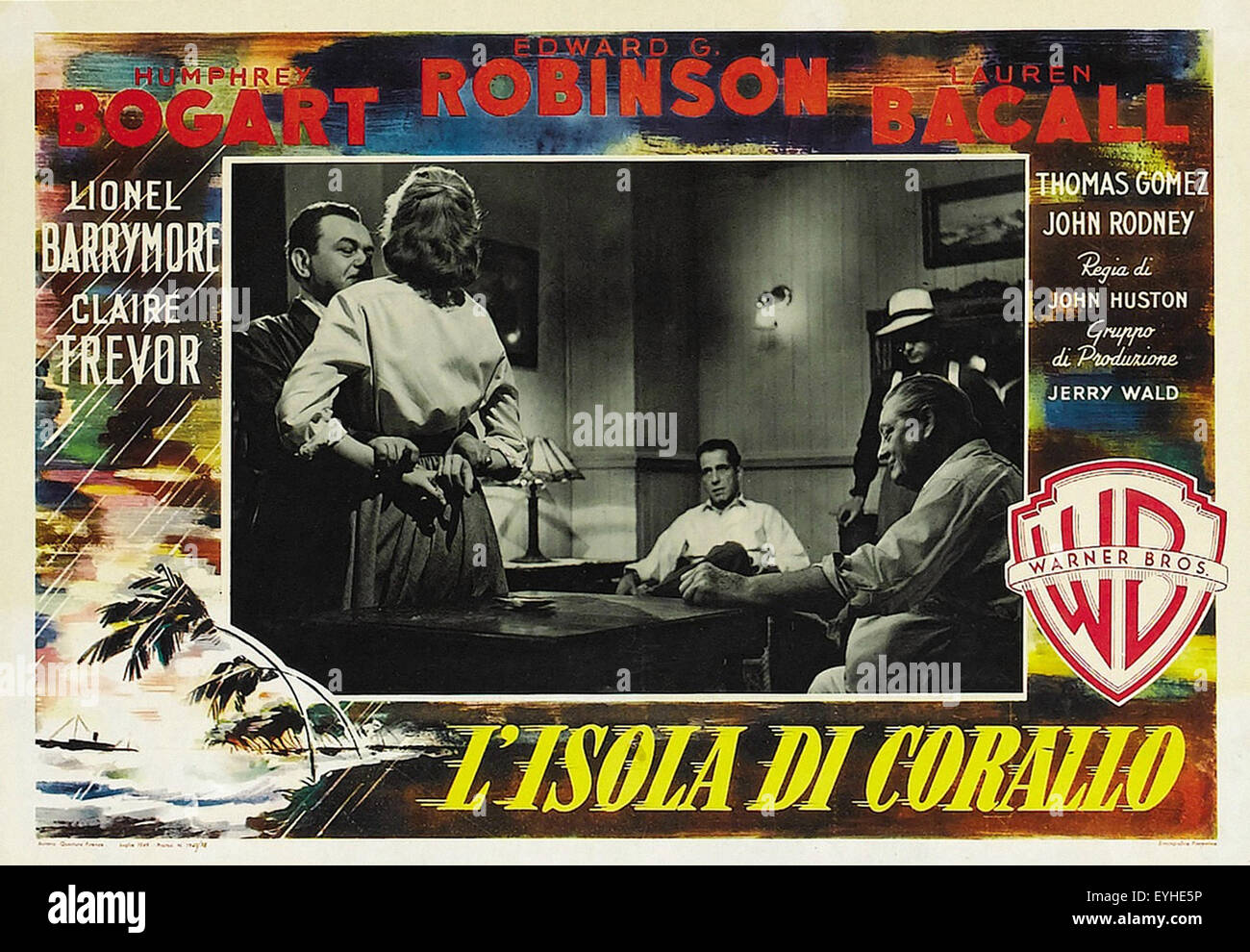 Key Largo - italienische Filmplakat - L'isola di Corallo Stockfoto