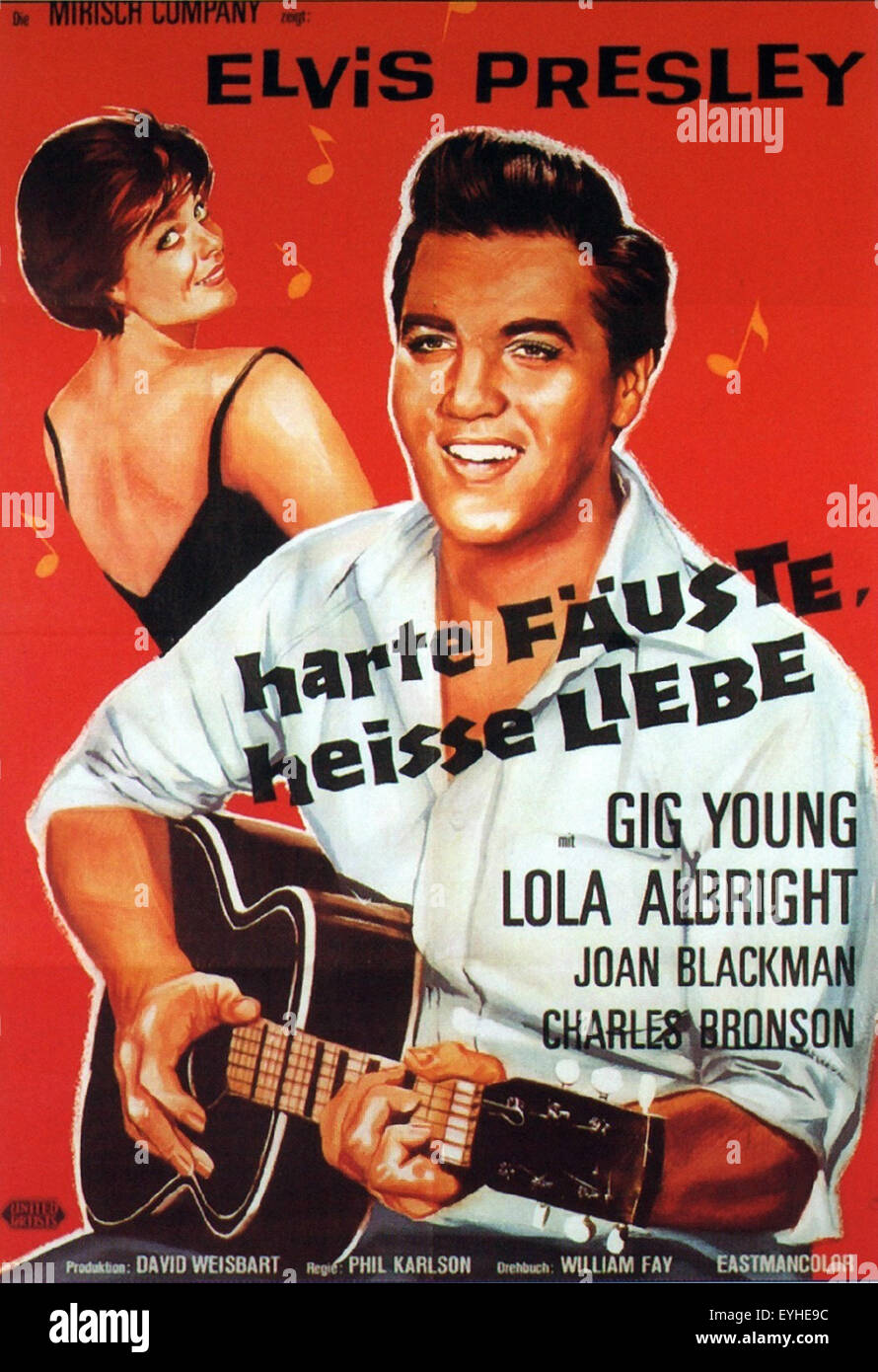 Kid Galahad - 1962 - Elvis Presley - deutsches Filmplakat Stockfoto