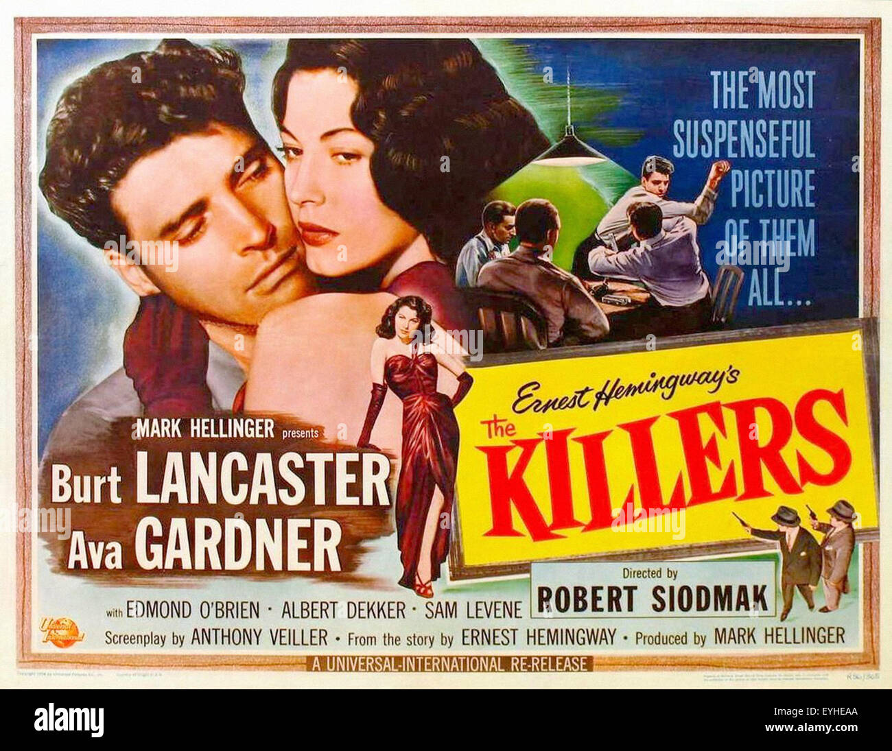 The Killers - 1946 - Filmposter Stockfoto
