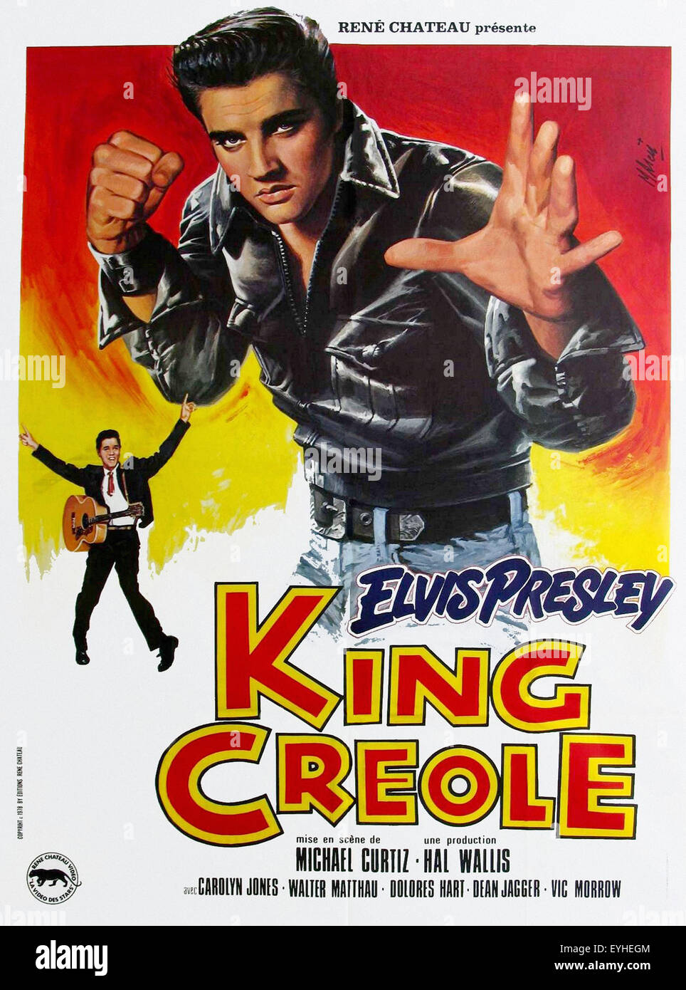 King Creole - Elvis Presley - Filmposter Stockfoto