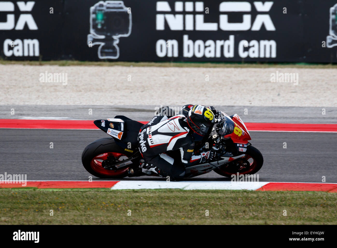 Misano Adriatico, Italien - 20. Juni 2015: Yamaha YZF R6 des H-Moto Team, angetrieben von AULESTIA Aleix Stockfoto