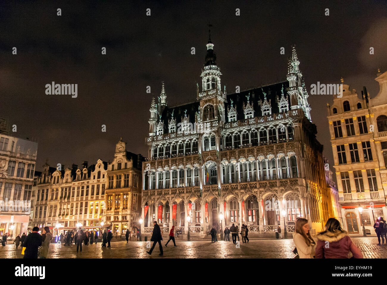 Das Maison du Roi (Königshaus) auf die berühmte Grande Place in the City-Zentrum von Brüssel, Belgien Stockfoto
