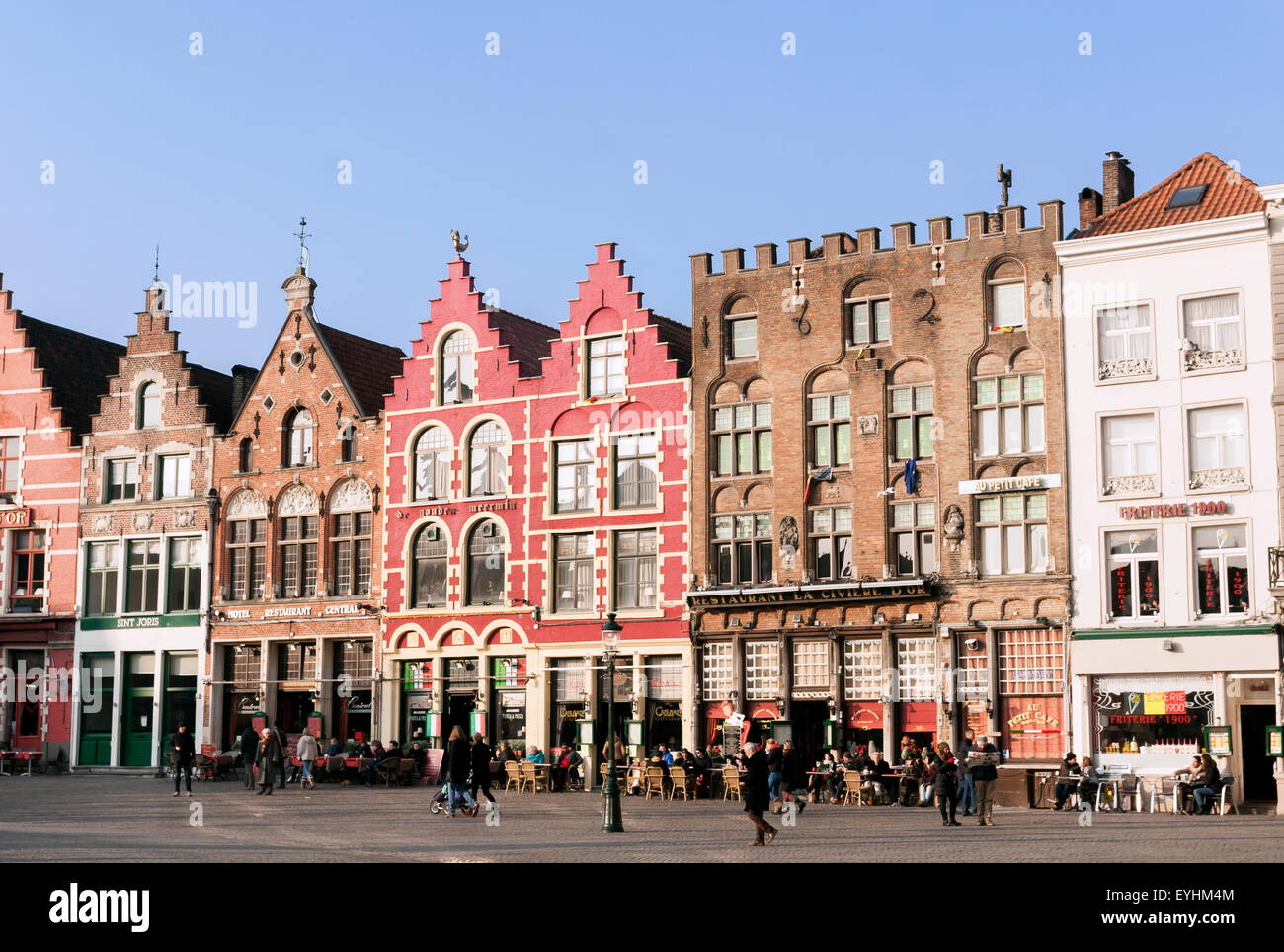 Grand-Place, Hauptplatz, Brügge, Belgien Stockfoto