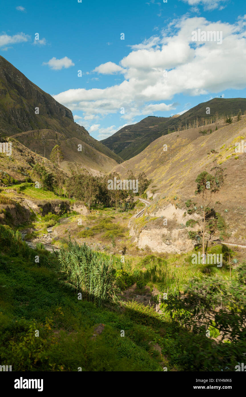 Blick vom Teufels Nase Zug, Alausi, Sibambe, in der Nähe von Riobamba in Ecuador Stockfoto