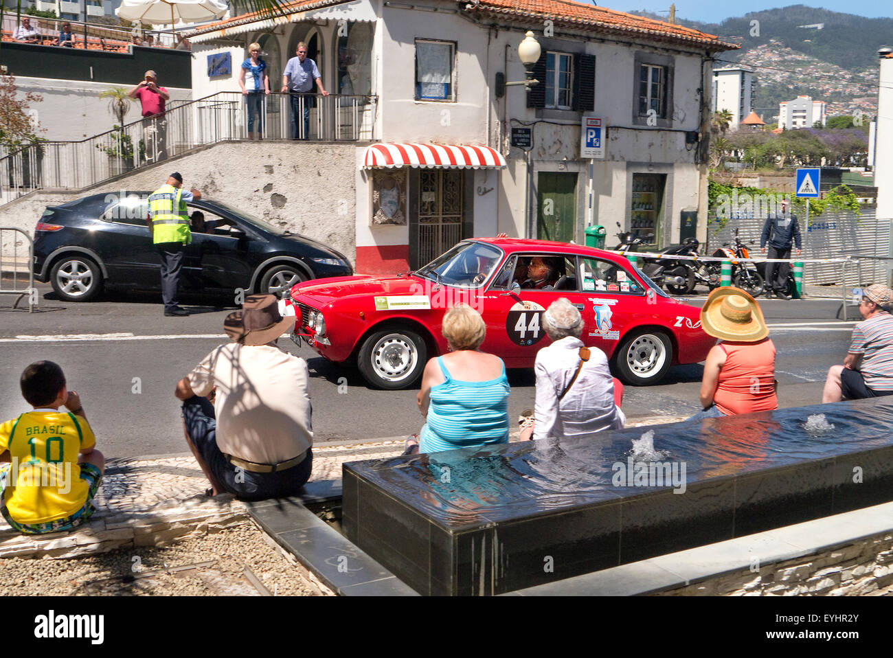 Oldtimer Alfa Romeo GTA und GTV Teilnahme an den Madeira-Hügel klettern in Funchal Stockfoto
