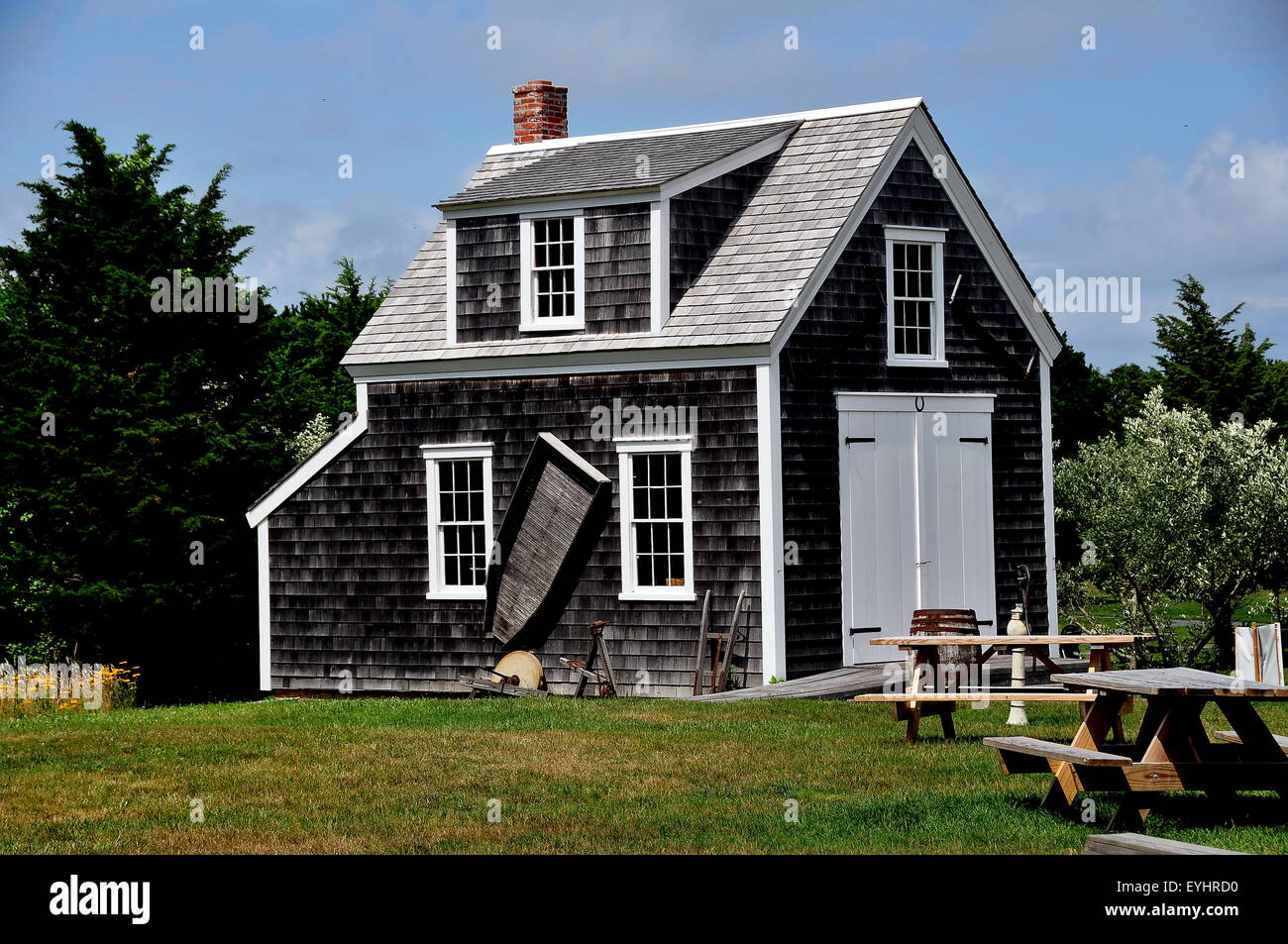 Brewster, Massachusetts: 1867 Henry Hopkins Schmiede im 18. Jahrhundert Higgins Farm historische Stätte auf Cape Cod Stockfoto