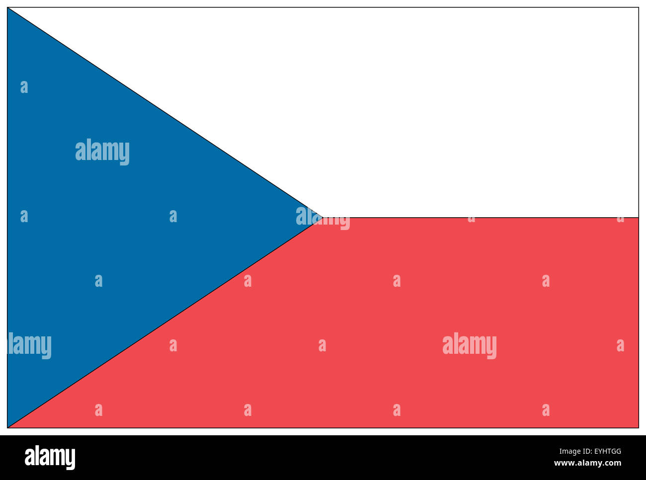 Fahne: Tschechische Republik / Flagge: Tschechische Republik. Stockfoto