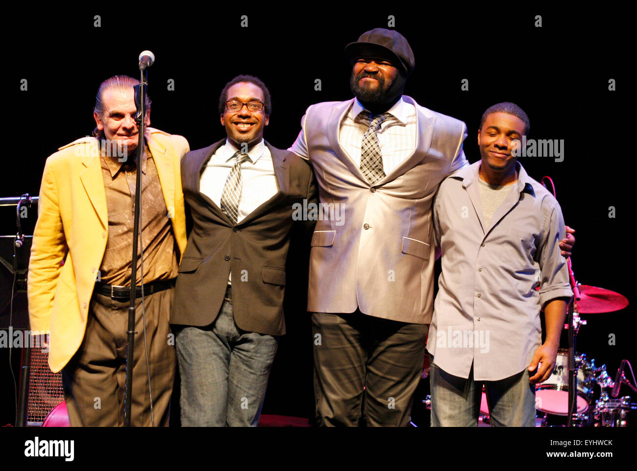 Chip-Crawford, Aaron James, Gregory Porter, Emanuel Harrold - Auftritt von 'Gregory Porter', Jazzfest 2011, Haus der Berliner F Stockfoto