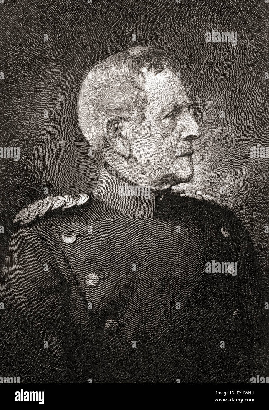 Helmuth Karl Bernhard Graf von Moltke der ältere, 1800-1891.  Deutscher Generalfeldmarschall. . Stockfoto