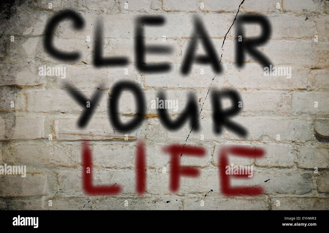 Klar, Ihr Lebenskonzept Stockfoto