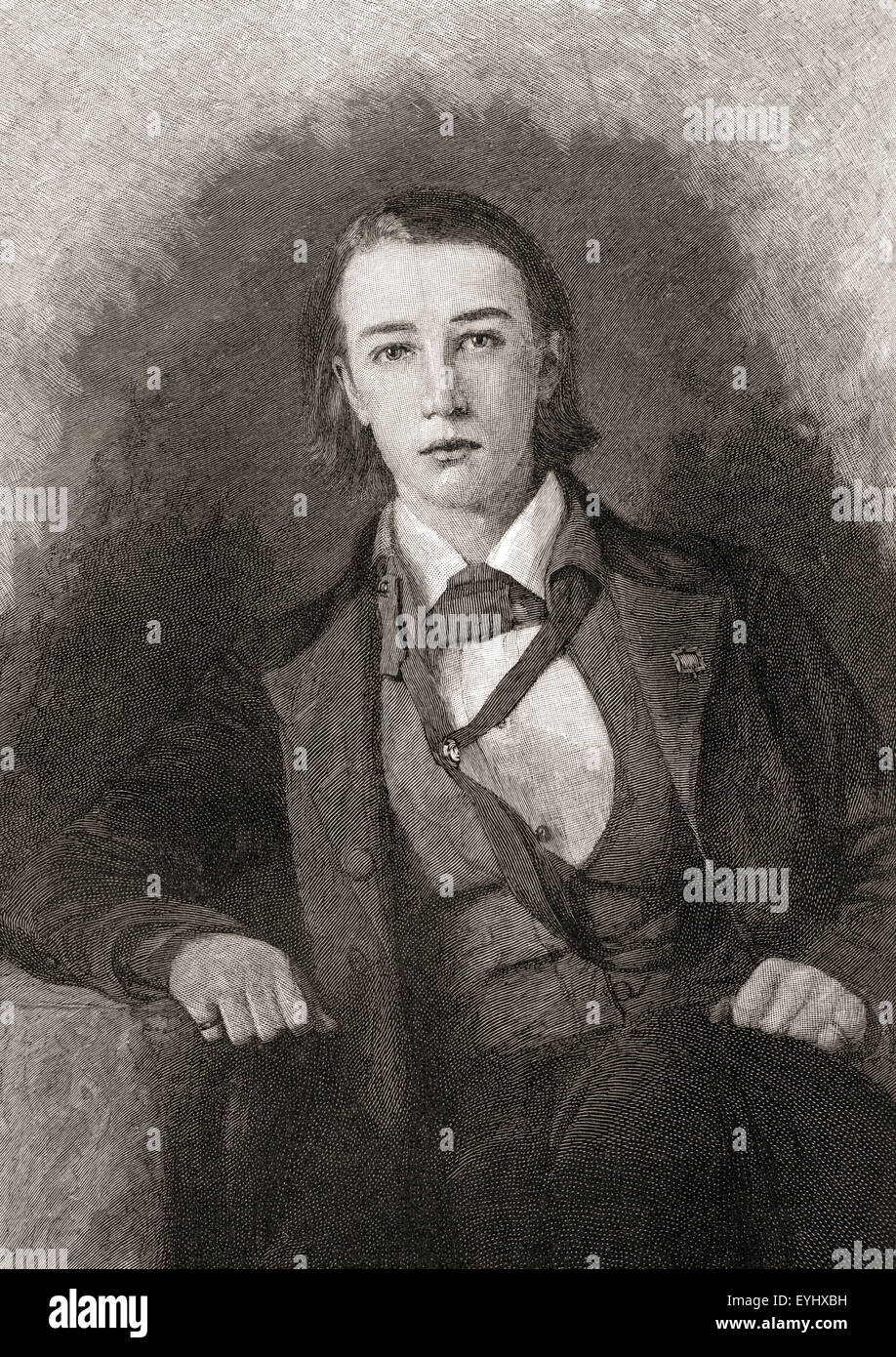 Sidney Lanier Clopton, 1842 –1881.  US-amerikanischer Musiker, Dichter und Autor. Stockfoto