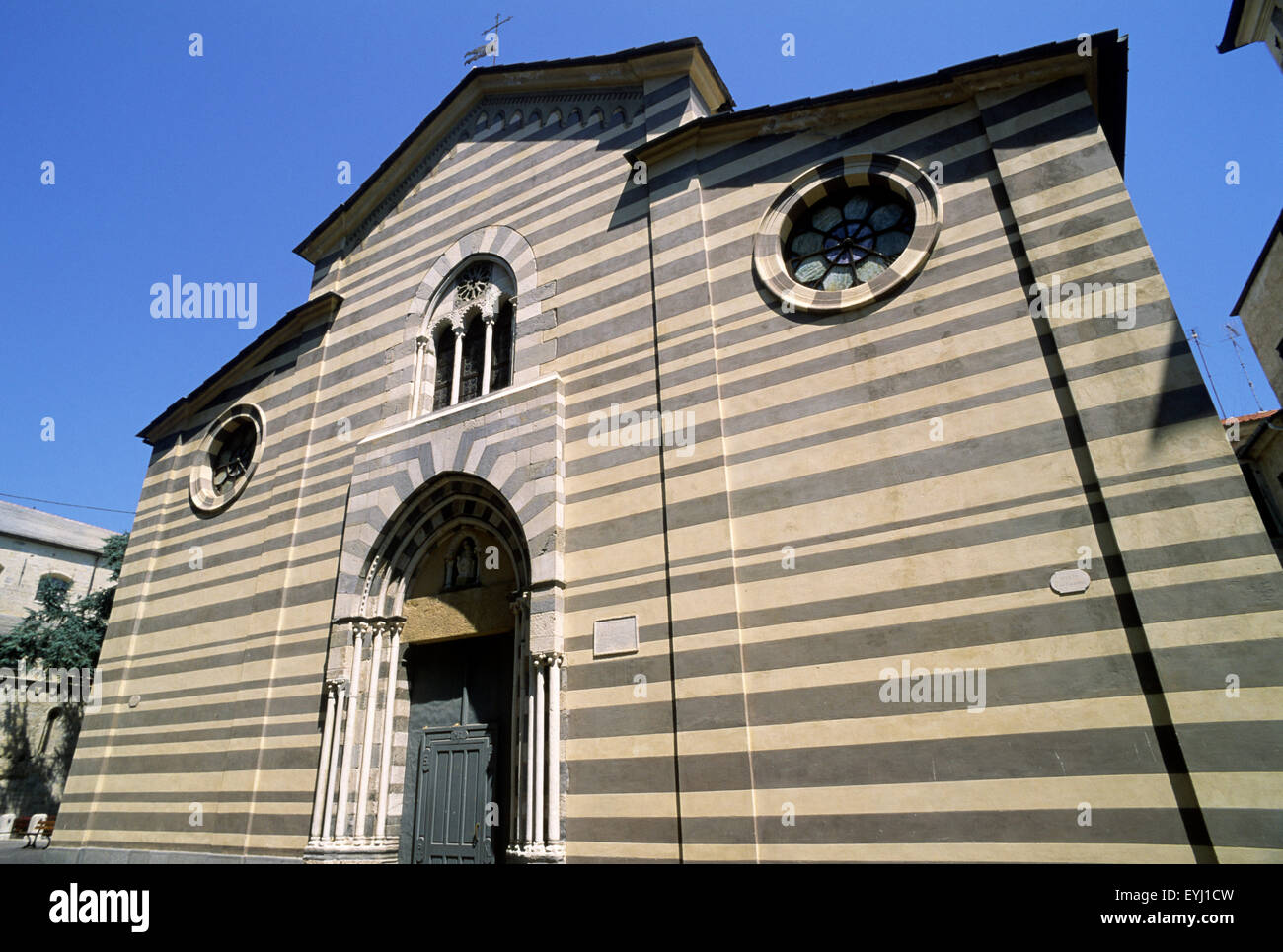 Italien, Ligurien, Riviera di Ponente, Albenga, Kirche Santa Maria in fontibus Stockfoto
