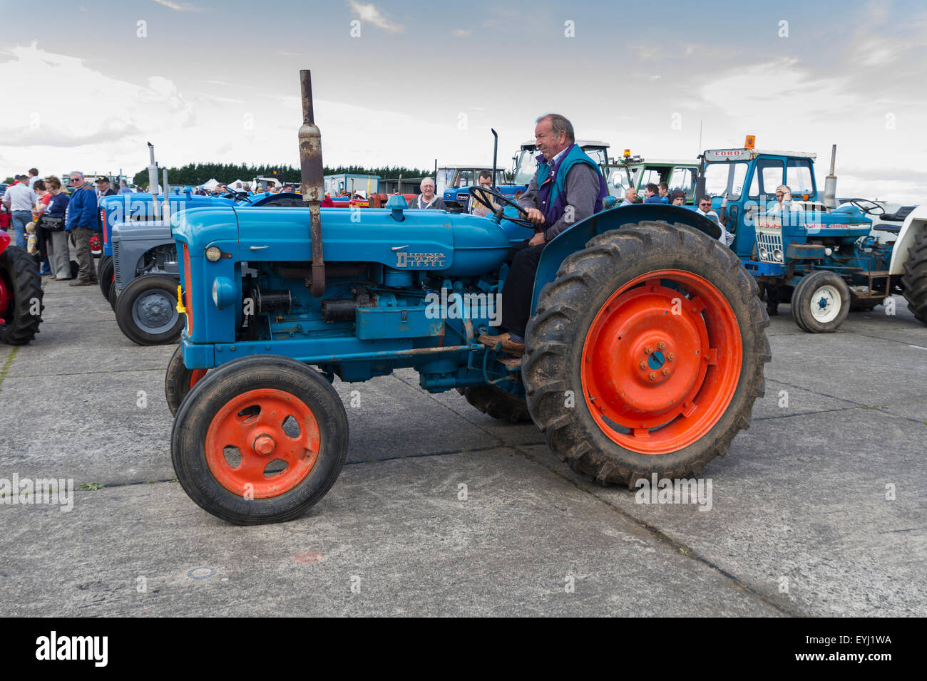 Preis gewinnende Traktor auf der Haddington Landwirtschaft 2015 Stockfoto