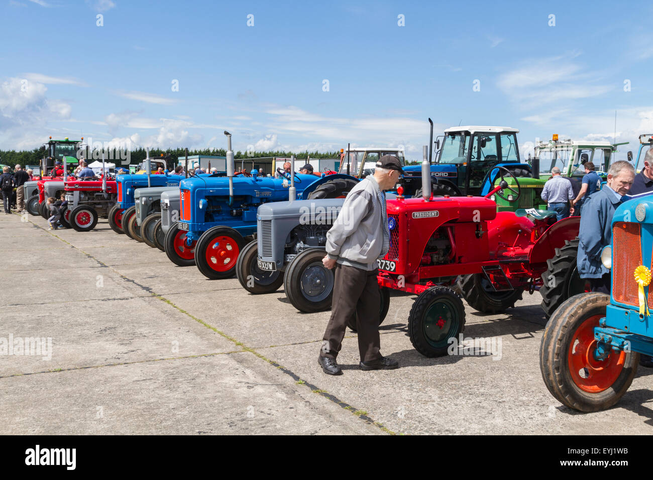 Oldtimer-Traktoren-Gehäuse an der 2015 Haddington Agricultural Show Stockfoto
