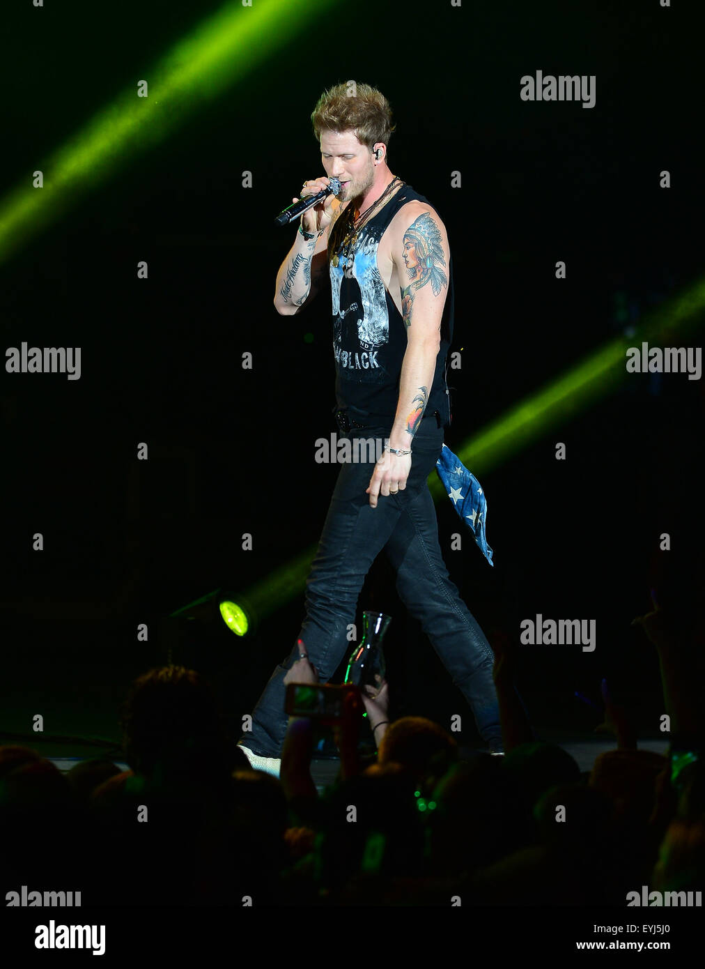 Florida Georgia Line führen live im Konzert in der Coral Sky Amphitheater Featuring: Brian Kelley Where: West Palm Beach, Florida, USA bei: 28. Mai 2015 Stockfoto
