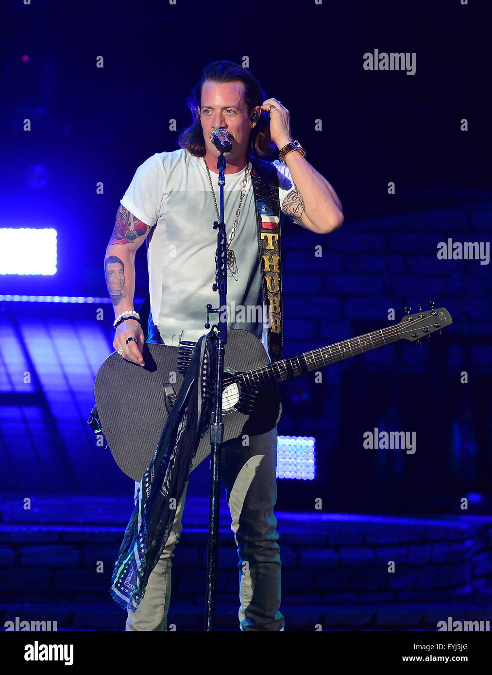 Florida Georgia Line führen live im Konzert in der Coral Sky Amphitheater Featuring: Tyler Hubbard wo: West Palm Beach, Florida, USA bei: 28. Mai 2015 Stockfoto