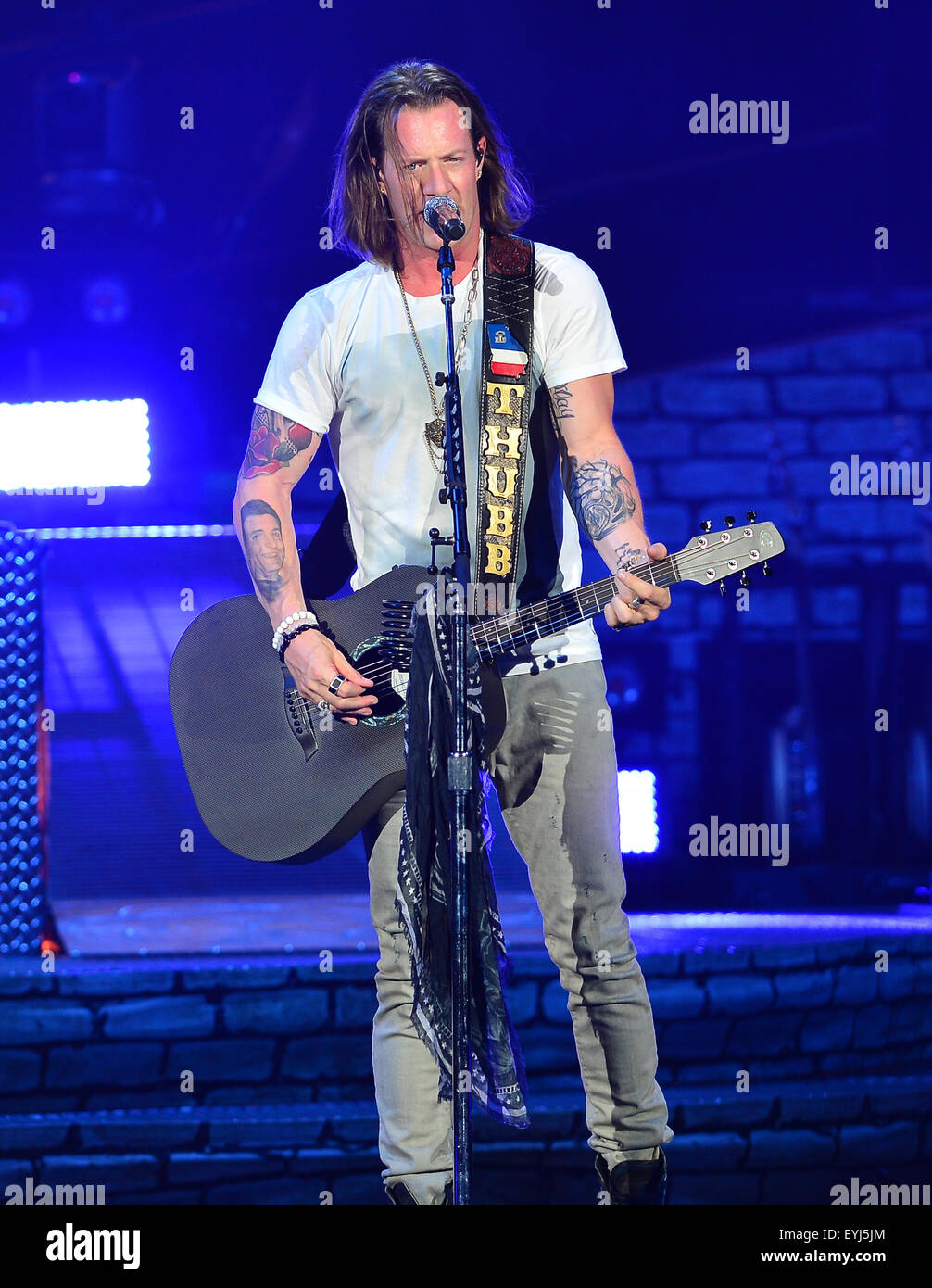 Florida Georgia Line führen live im Konzert in der Coral Sky Amphitheater Featuring: Tyler Hubbard wo: West Palm Beach, Florida, USA bei: 28. Mai 2015 Stockfoto