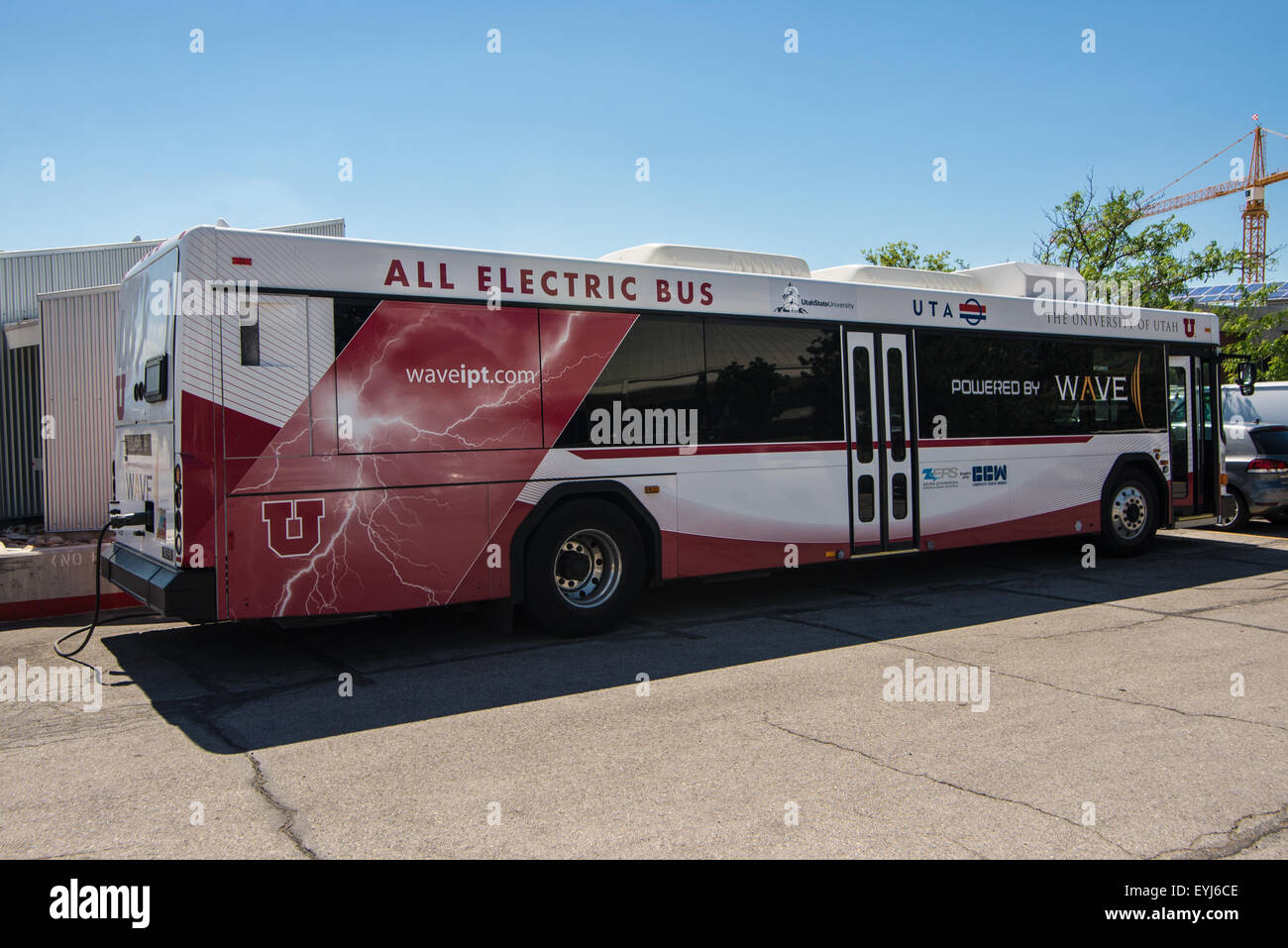 Alle elektrischen Bus, University of Utah, Salt Lake City Stockfoto