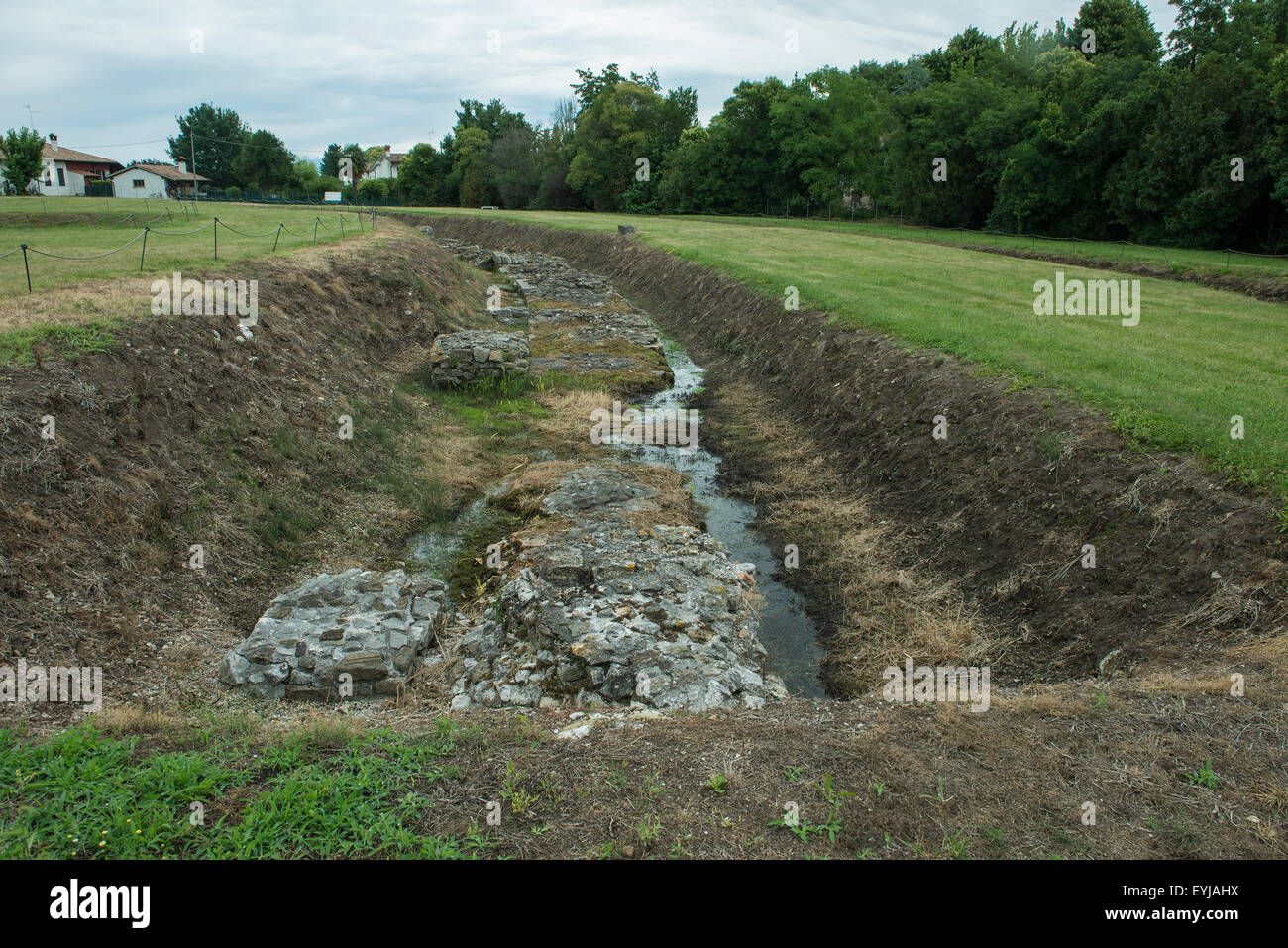 Archäologische Ausgrabungen in Aquileia, Italien. Stockfoto