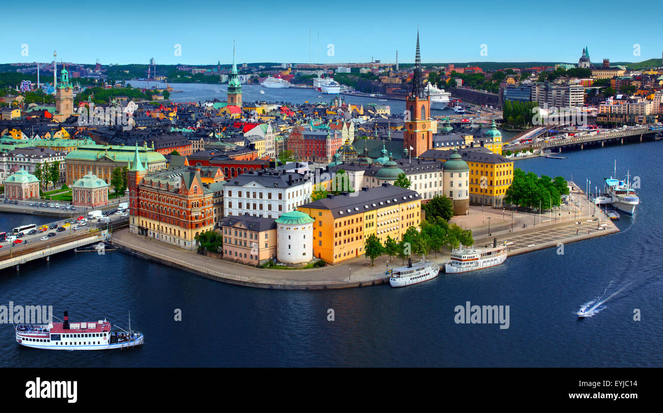 Panorama von Stockholm, Schweden Stockfoto