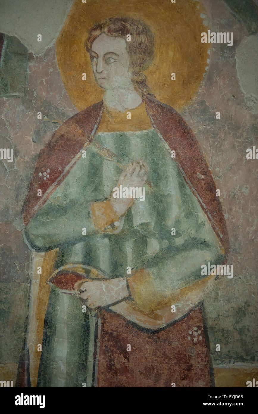 Die Krypta der Fresken in der Basilika Stockfoto