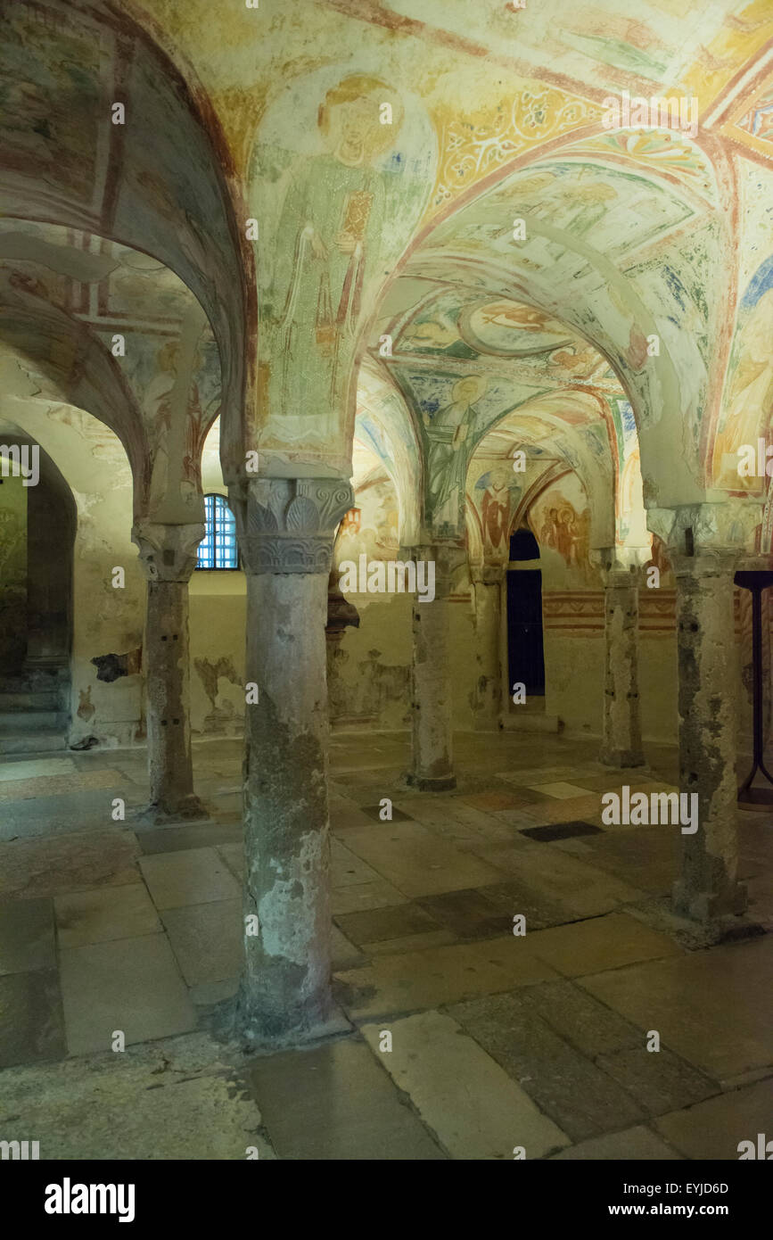 Die Krypta der Fresken in der Basilika Stockfoto