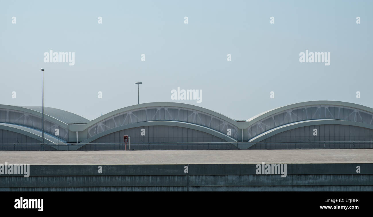 Dach einer Fabrik Stockfoto