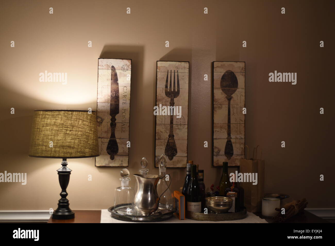 Bild ruhigen Ecke Speisesaal Stockfoto