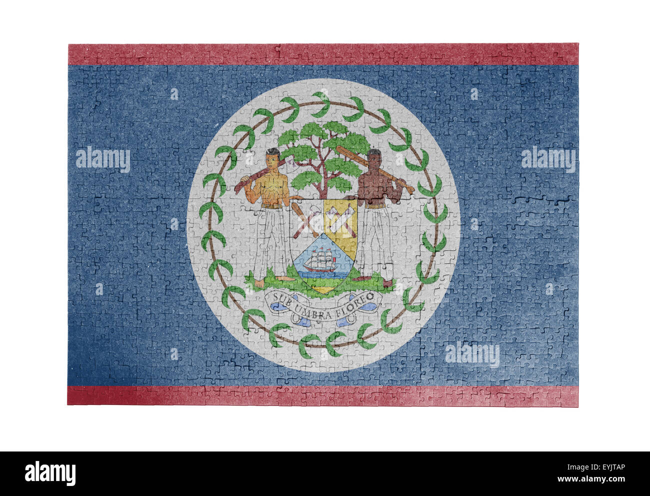 Große Puzzle von 1000 Stück - Flag - Belize Stockfoto