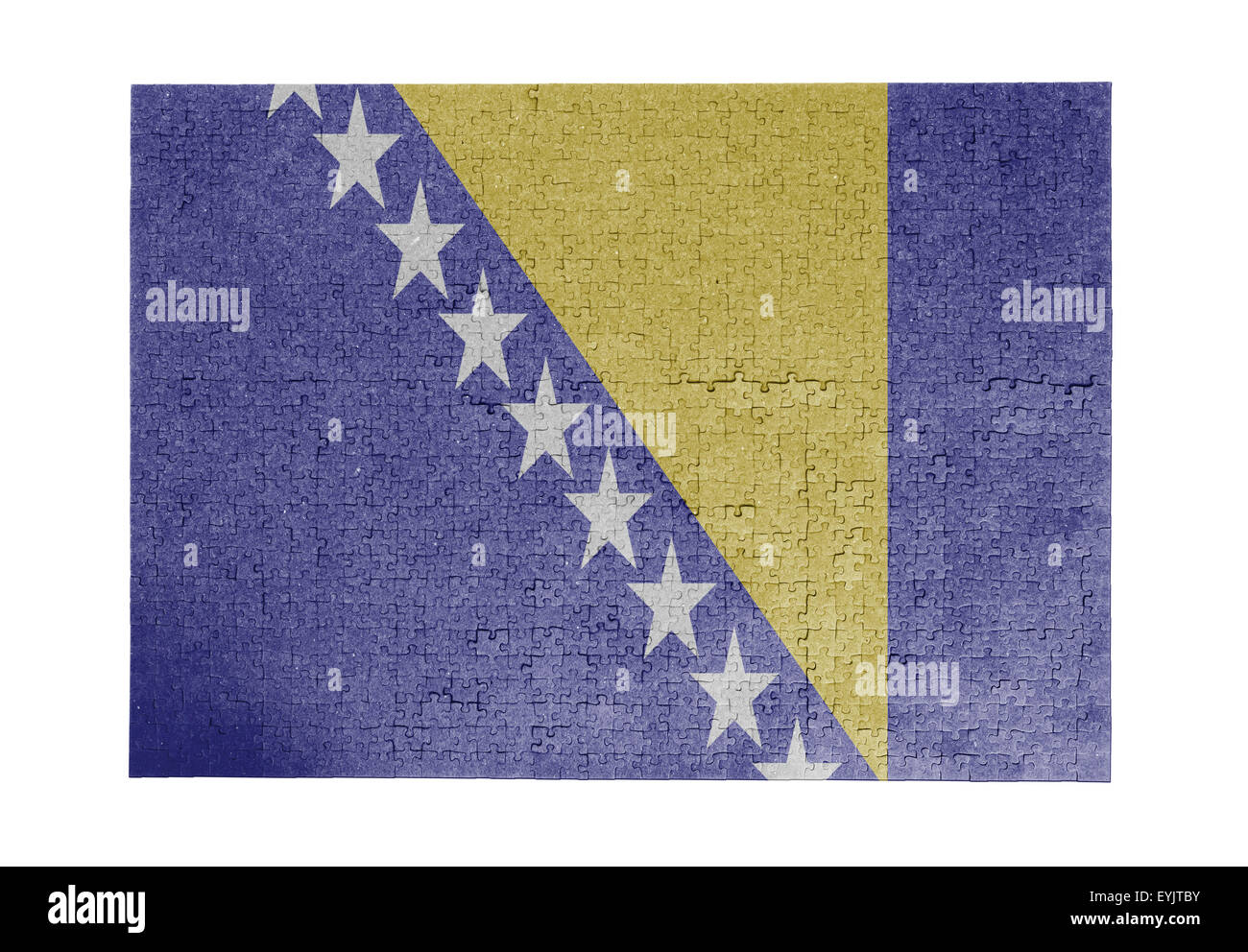 Große Puzzle von 1000 Stück - Flag - Bosnien-Herzegowina Stockfoto