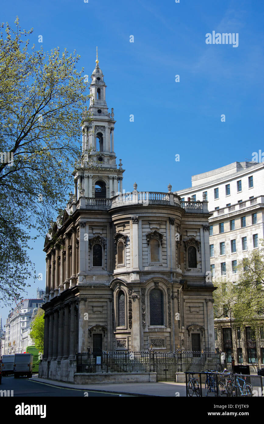 Kirche St. Mary-le-Strand London England Stockfoto