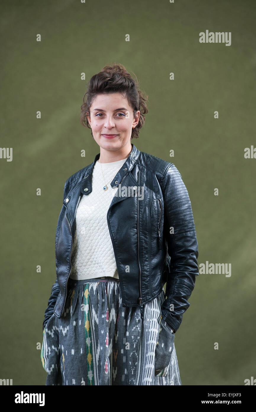 Britische Schauspielerin und Autorin, Jessie Burton, erscheinen auf dem Edinburgh International Book Festival Stockfoto