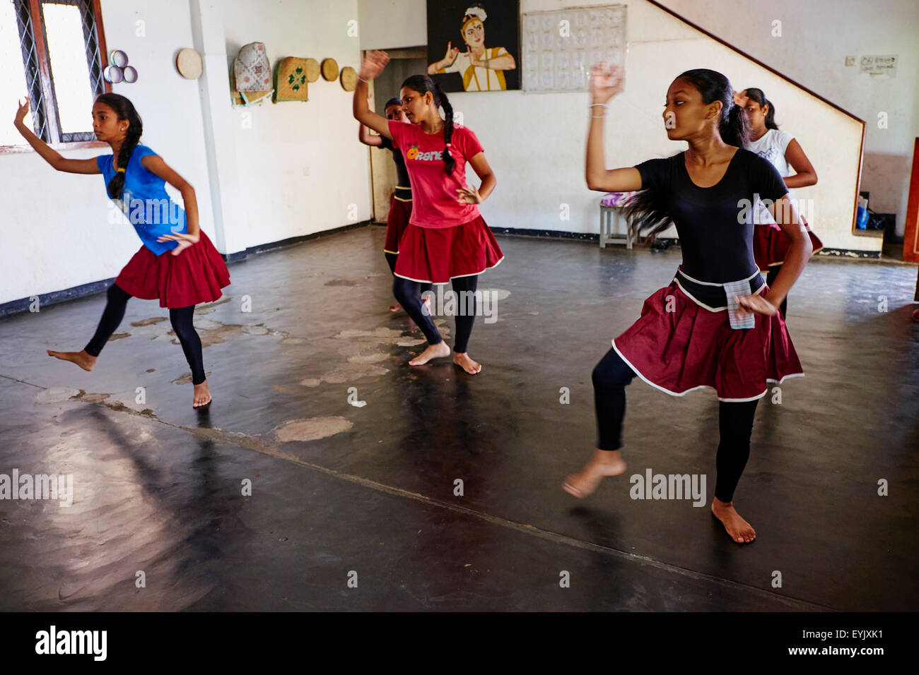 Sri Lanka, Süd-West-Küste, Ambalangoda, Kolama traditionelle Tanzschule Stockfoto
