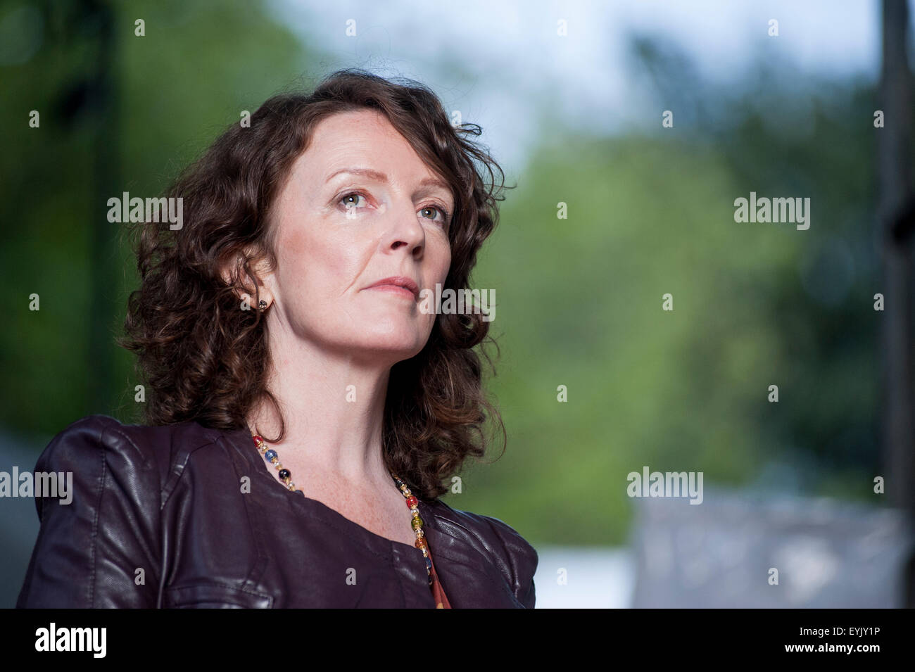 Preisgekrönte Schauspielerin, Michèle Forbes, erscheinen auf dem Edinburgh International Book Festival. Stockfoto