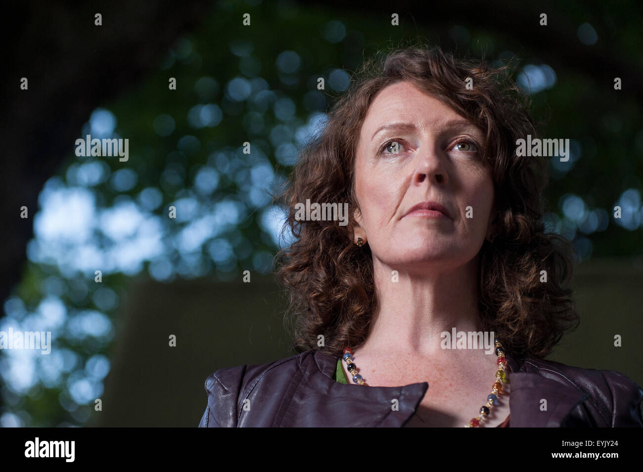 Preisgekrönte Schauspielerin, Michèle Forbes, erscheinen auf dem Edinburgh International Book Festival. Stockfoto