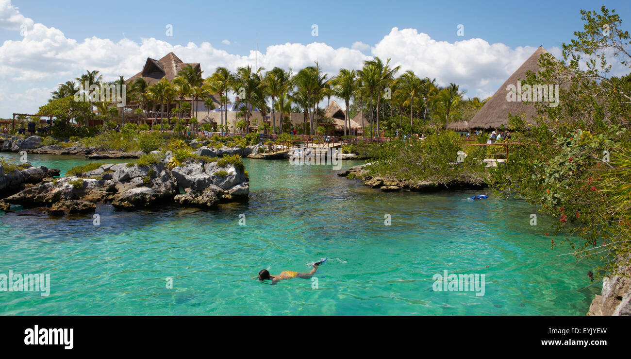 Amerika, Mexiko, Quintana Roo Zustand, Xel-Ha Stockfoto
