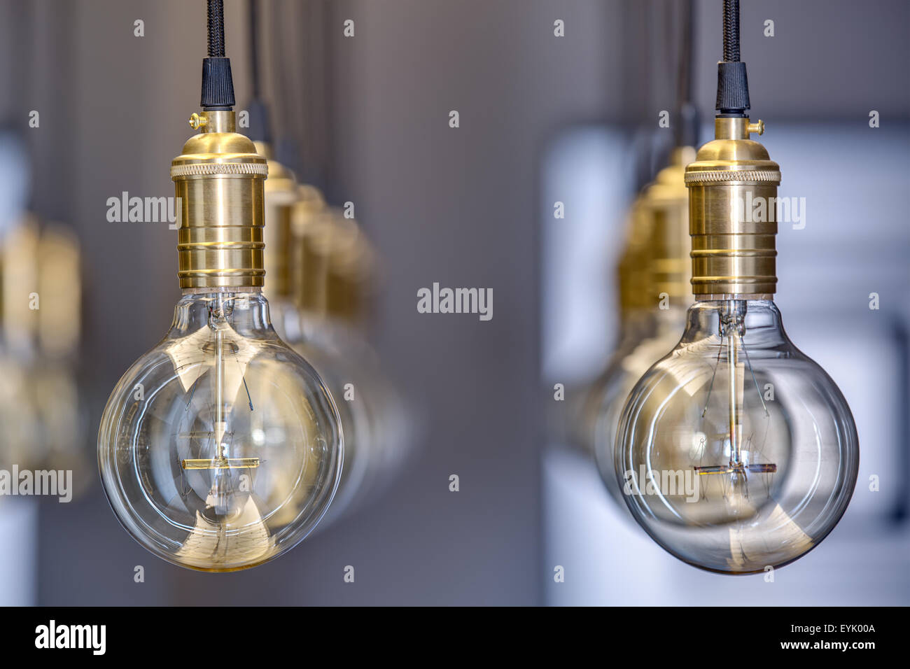 Edison-Lampen Stockfoto