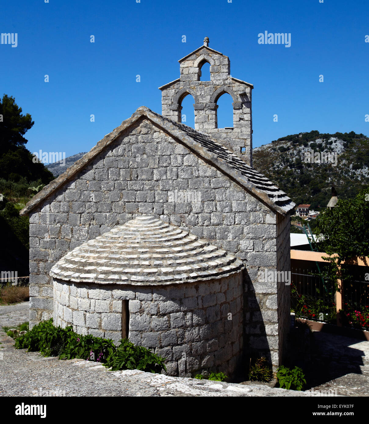 Europa, Kroatien, Dalmacia Provinz, Insel Lastovo, Adriatischen Meer, Stadt Lastovo, St.-Côme und St. Damian Kirche, Stockfoto