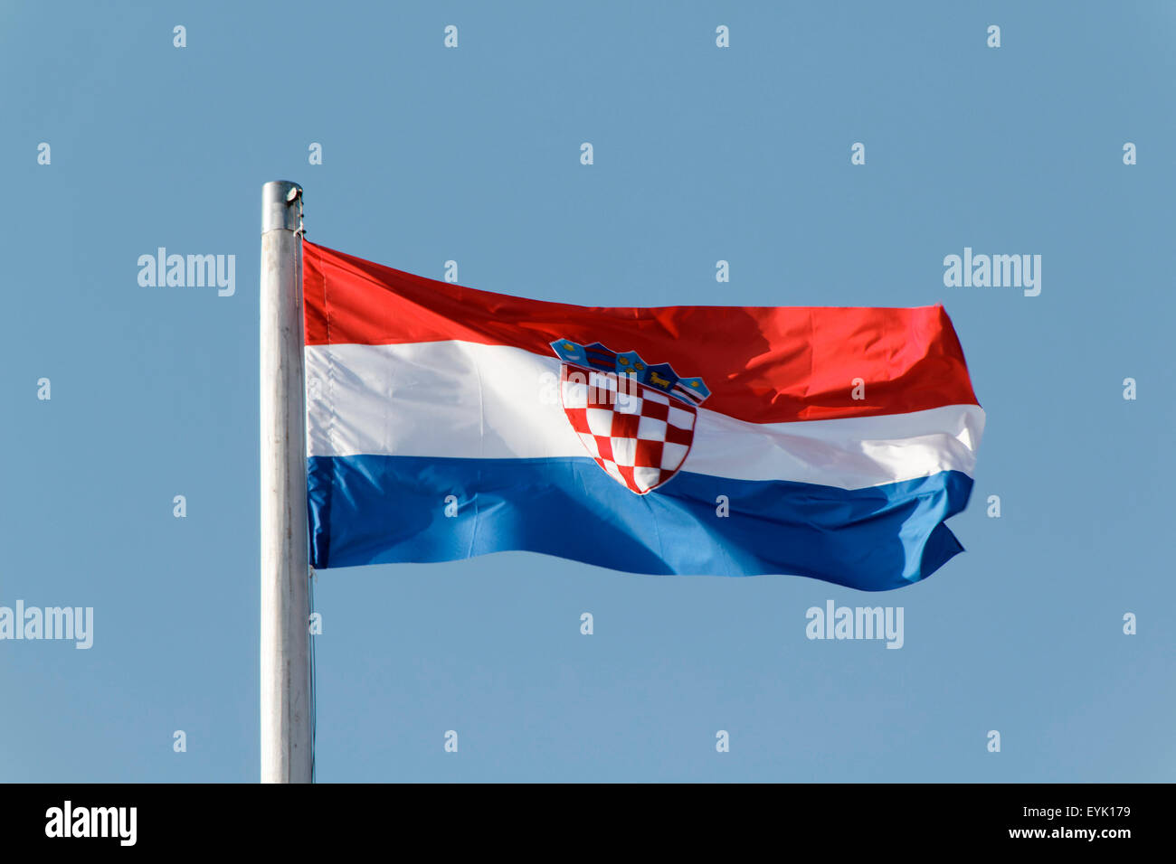 Kroatische Flagge, Kroatien Stockfotografie Alamy