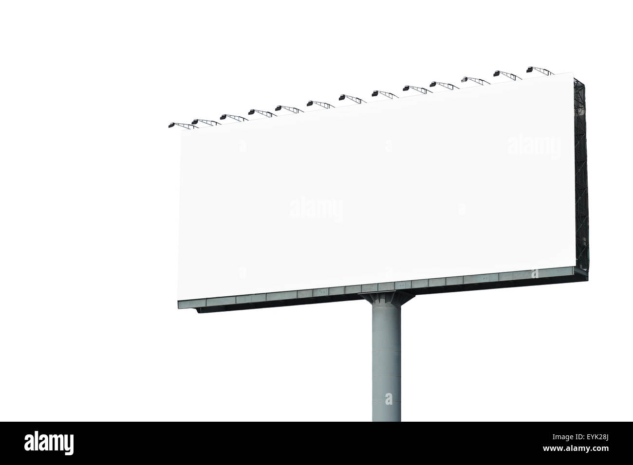 leeren Reklametafel für Werbung isoliert auf weißem Hintergrund Stockfoto