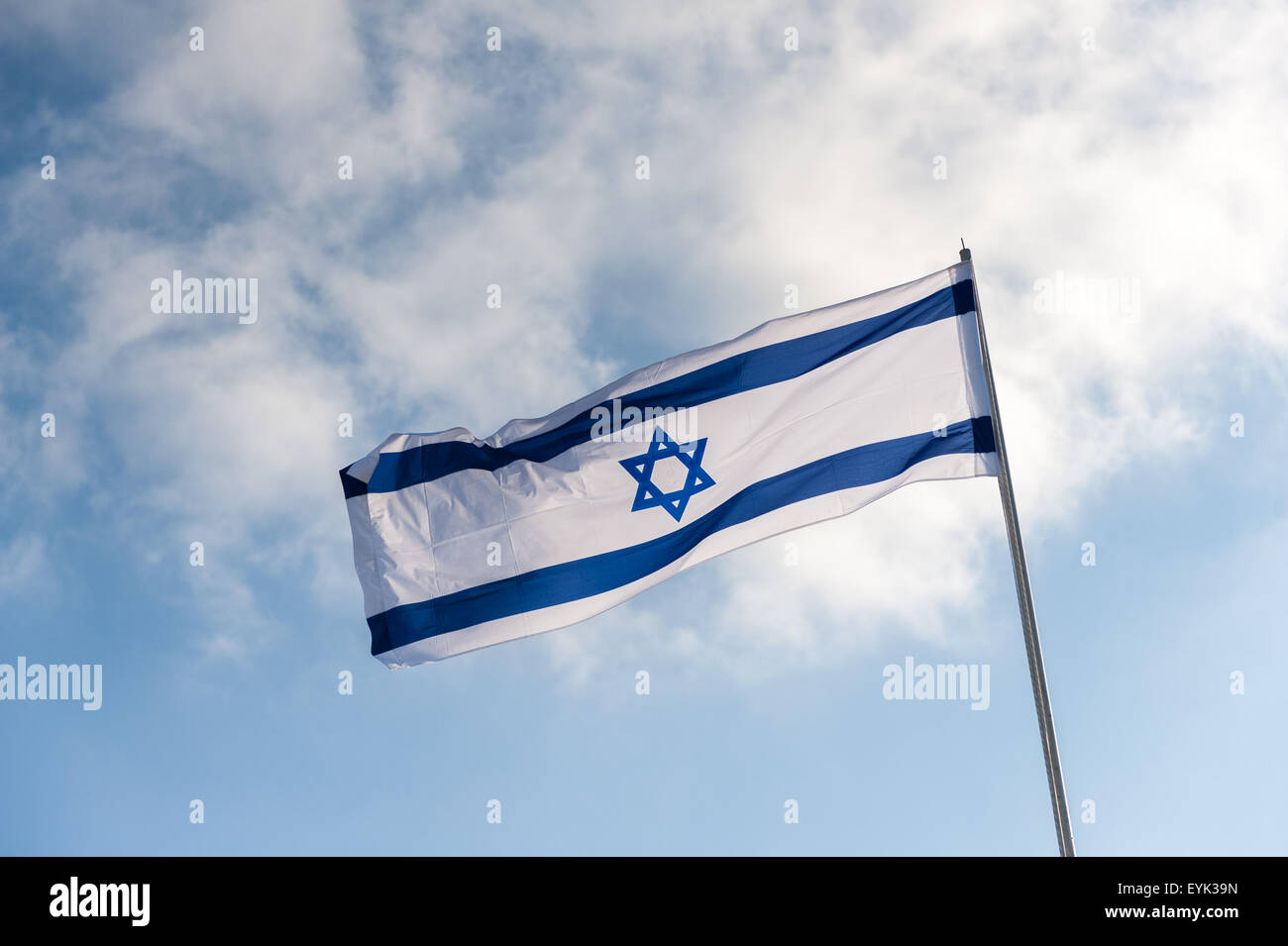 Israel Nationalflagge Stockfoto