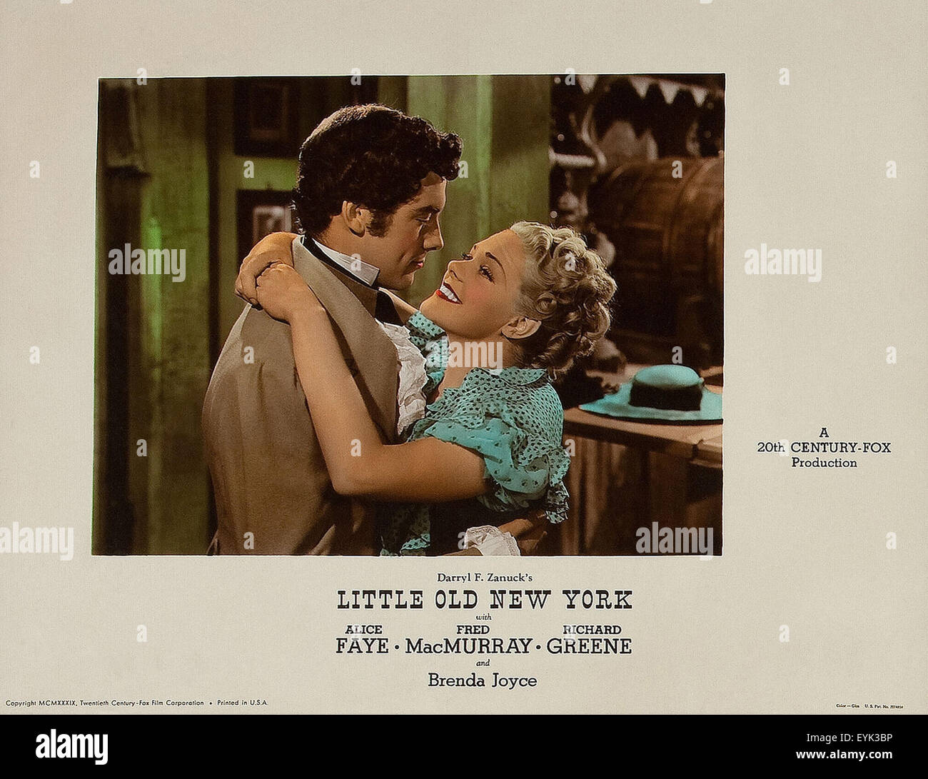 Kleinen alten New York 1940 - Filmplakat Stockfoto