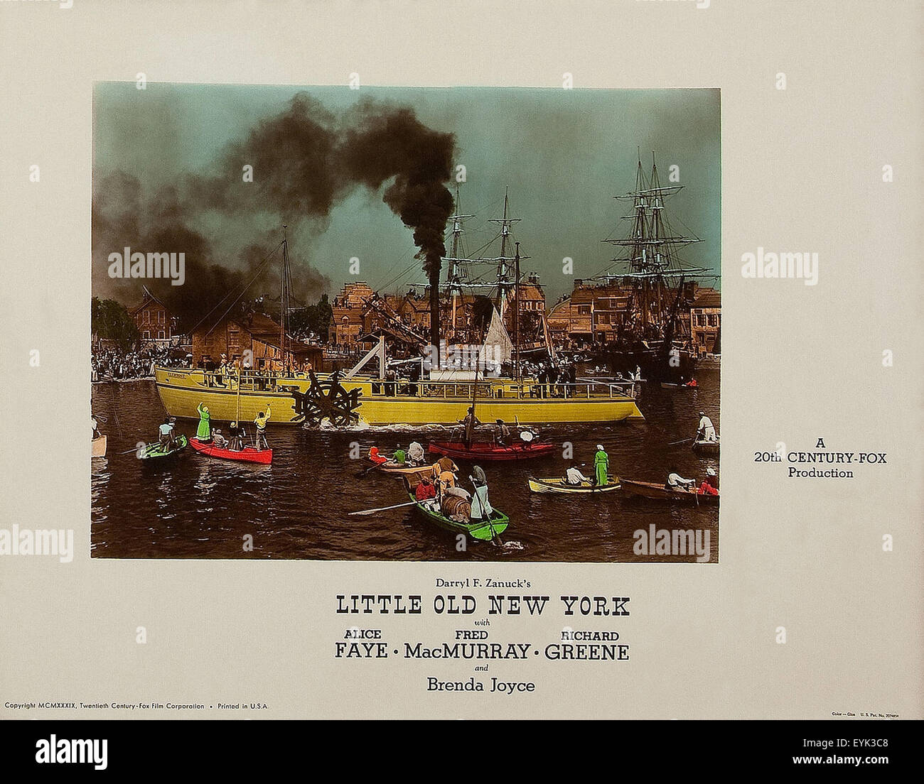 Kleinen alten New York 1940 - Filmplakat Stockfoto