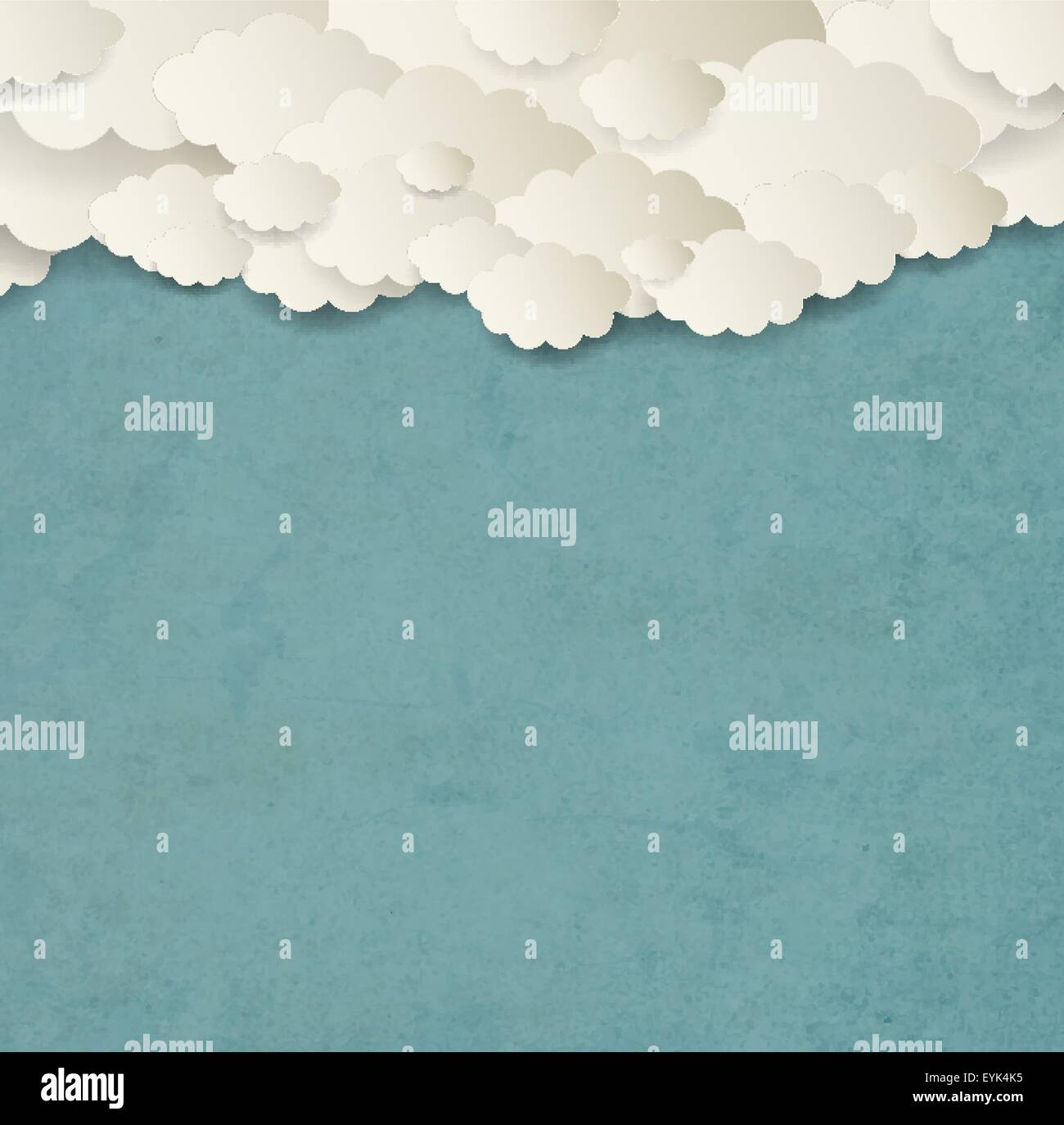 Vintage-Hintergrund mit Wolken Stock Vektor